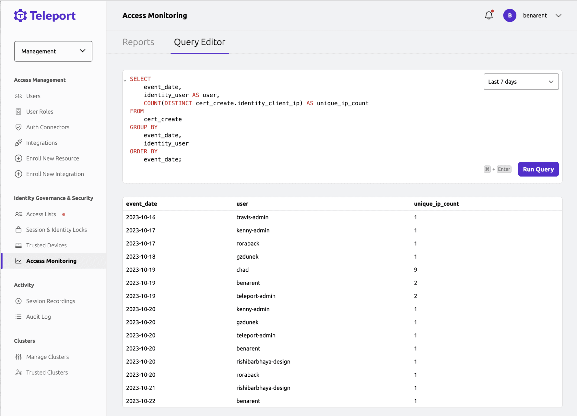 Access Monitoring