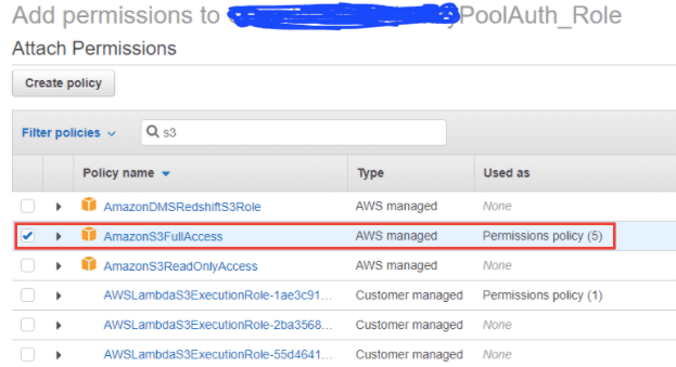 aws s3 fullaccess