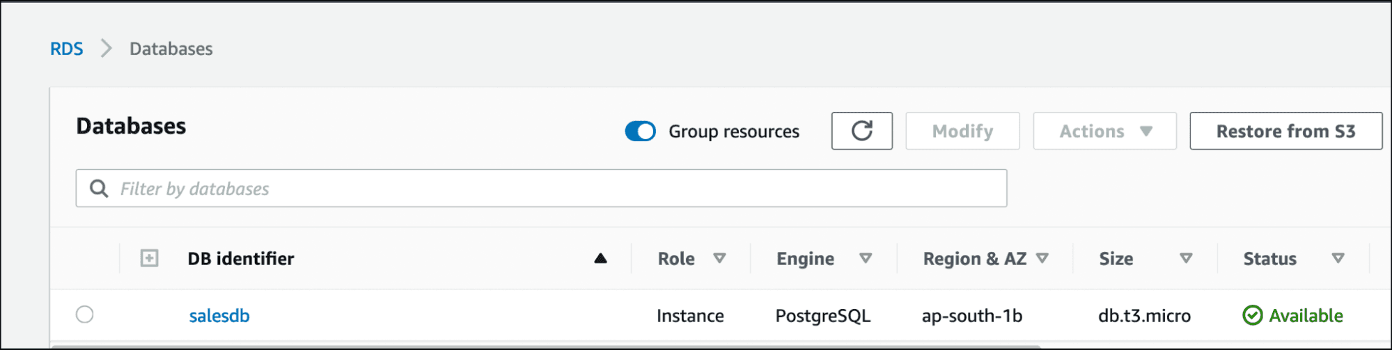 Database Instance