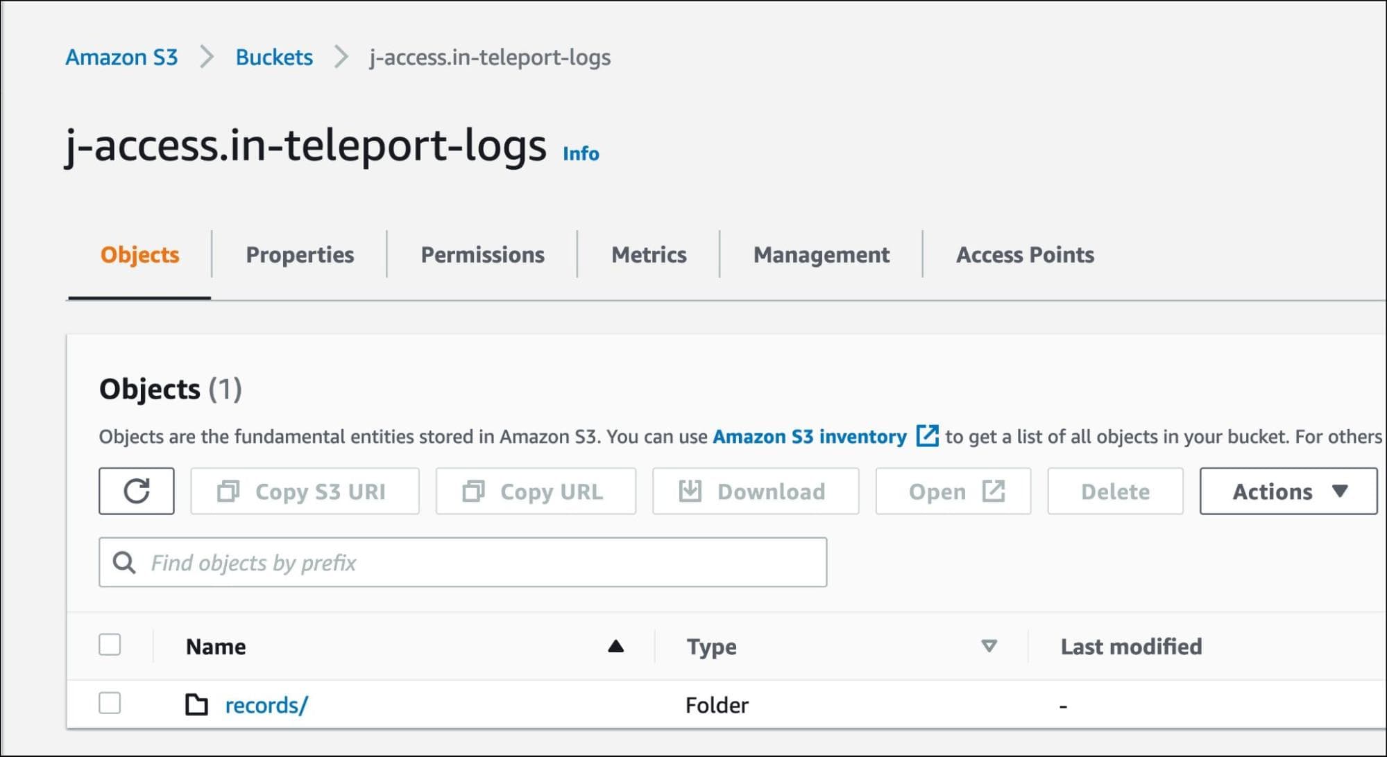 aws s3 log directory